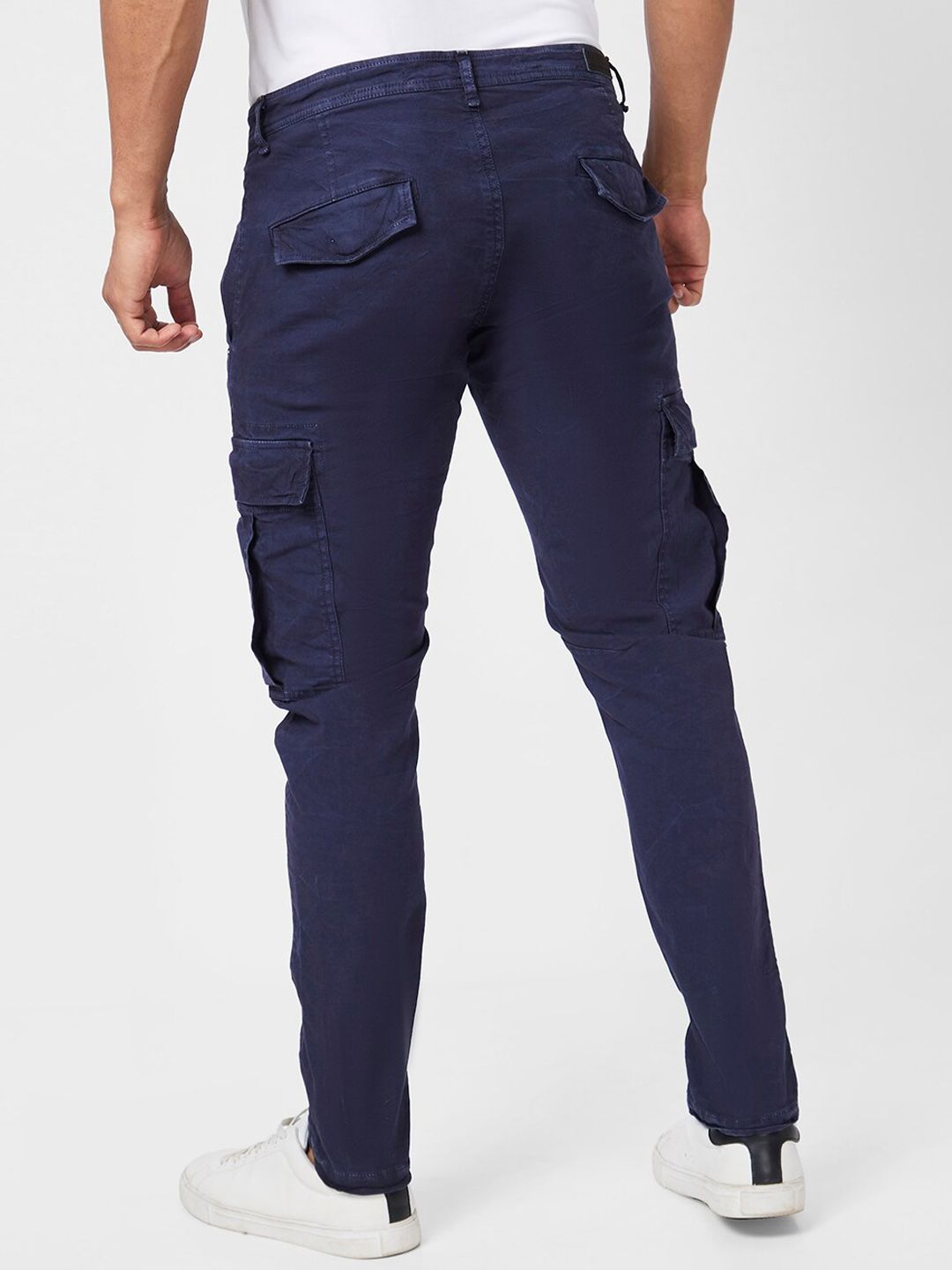 SPYKAR Men Tapered Fit Mid Rise Cotton Cargos