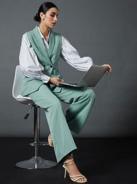 SASSAFRAS worklyf Loose Fit High-Rise Pleated Parallel Trousers