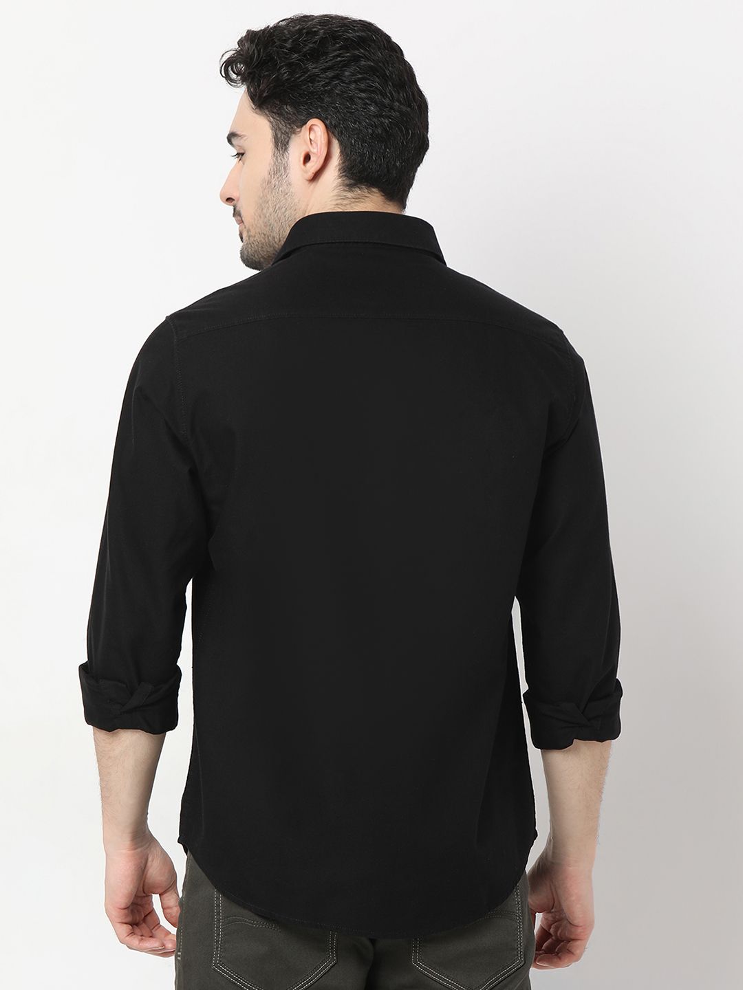 SPYKAR Pure Cotton Slim Fit Opaque Casual Shirt