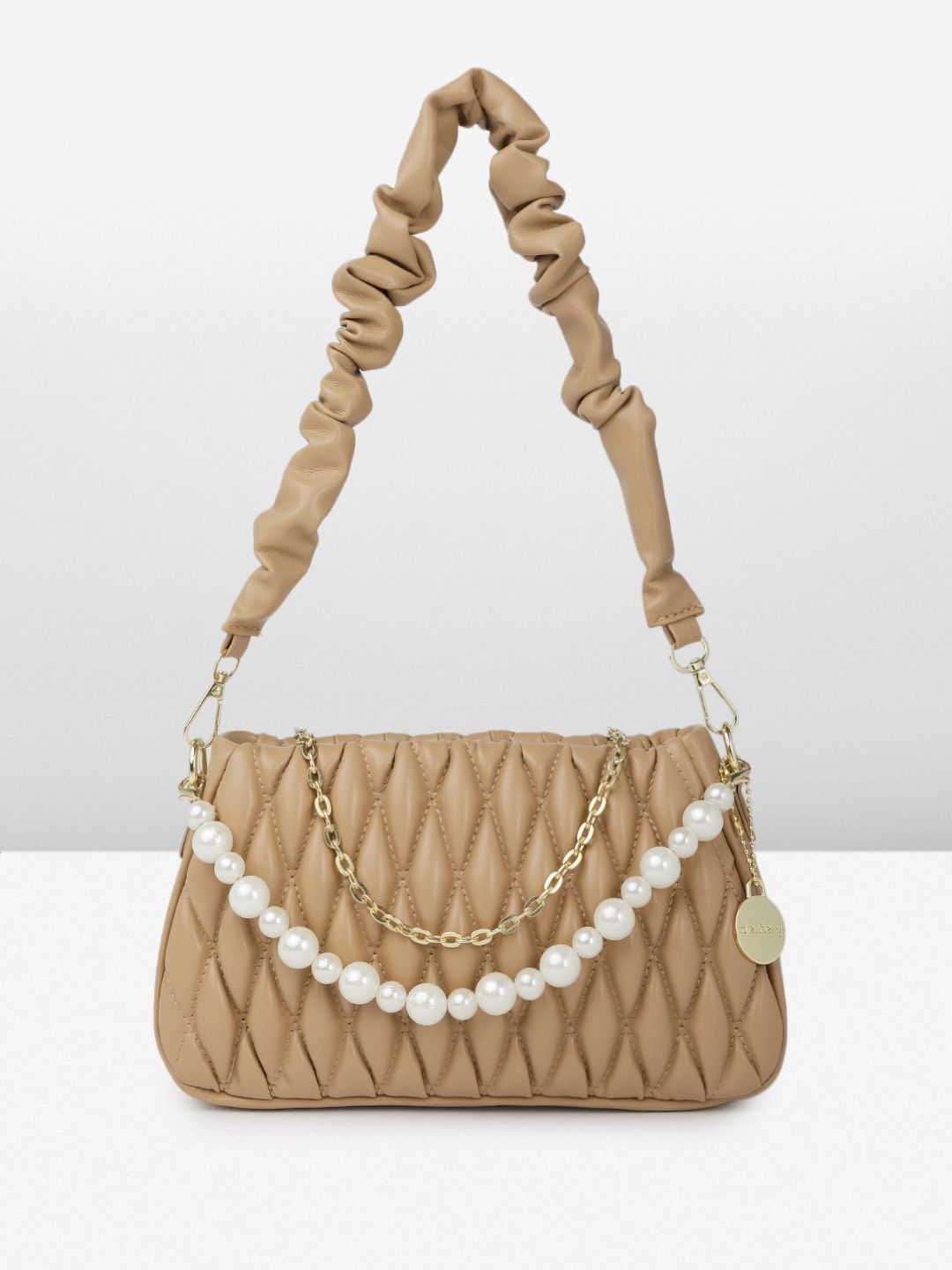 DressBerry Quilted Structured Shoulder Bag