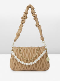 DressBerry Quilted Structured Shoulder Bag