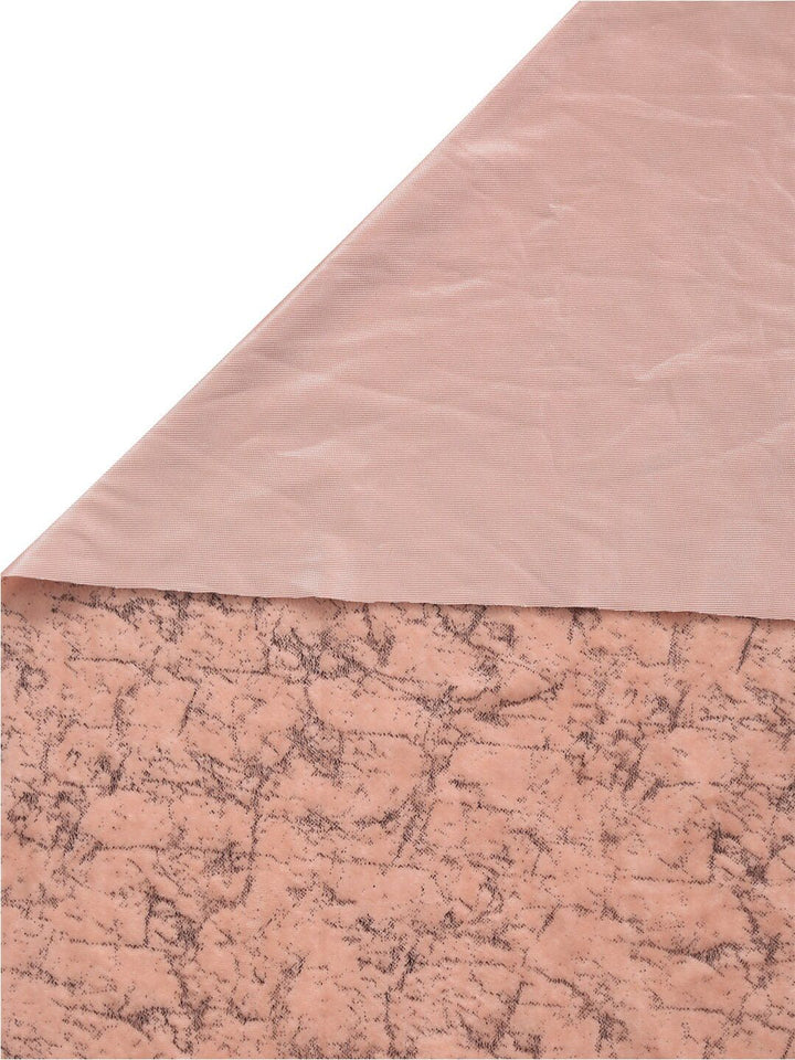 Cortina Set Of 2 Pink Abstract Printed Room Darkening Velvet Window Curtains