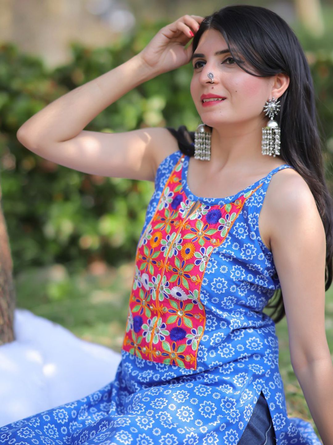 Kalini Wanita Kurta Bercetak Floral
