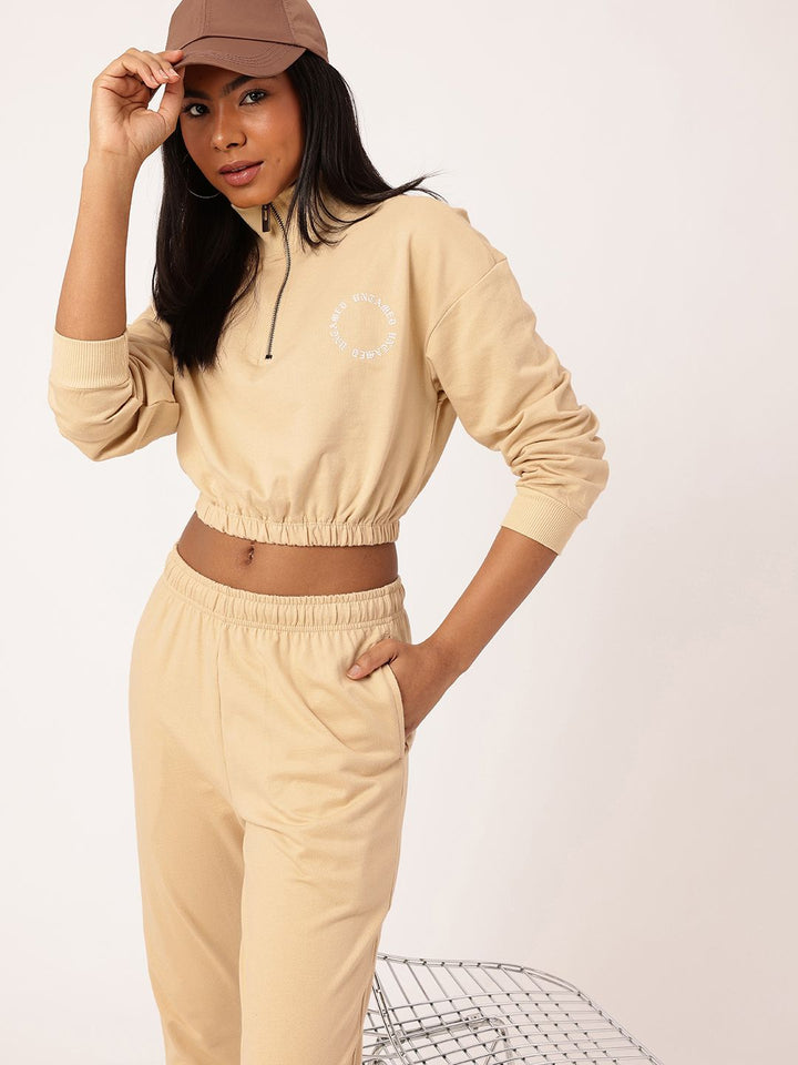 Kook N Keech Relaxed Crop Sweatshirt With Joggers Co-Ords Set