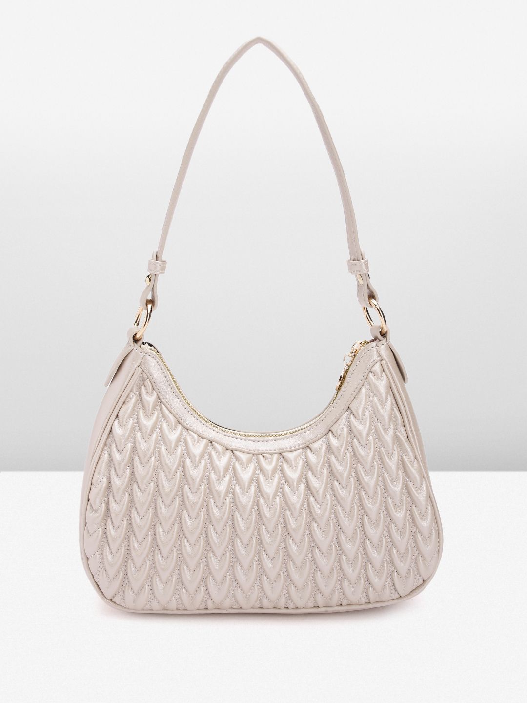 Lino Perros Structured Baguette Heart Quilted Bag