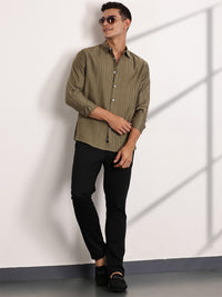 Thomas Scott Men Classic Slim Fit Opaque Casual Shirt