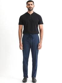 RARE RABBIT Men Hobbs Drawstring Checked Slim Fit Trouser