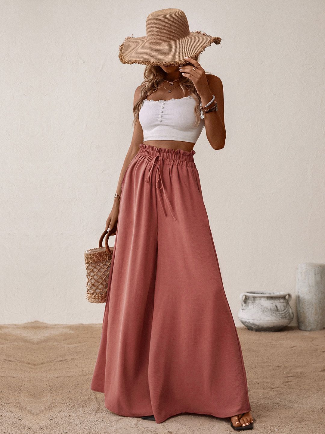 DressBerry Women Flared Palazzos
