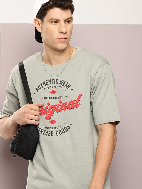 DILLINGER Men Graphic Printed Embossed Oversized T-shirt