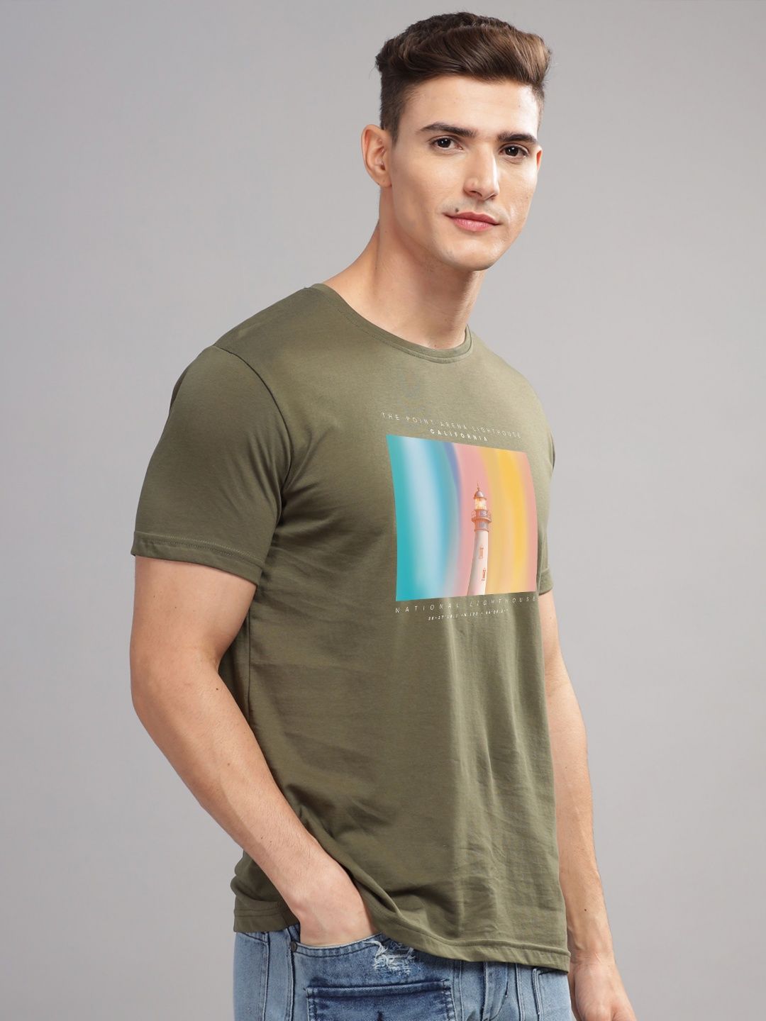 ADRO Men Printed T-shirt