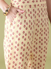 Anouk Indie Floral Print Kurta with Trousers & With Dupatta