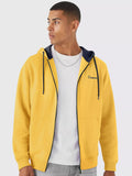 Urbano Fashion Men Solid Knitted Hooded Front-Open Sweatshirt