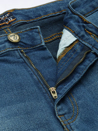 The Indian Garage Co Men Slim Straight Fit Light Fade Stretchable Jeans