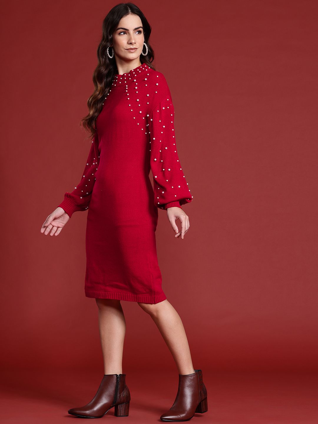 all about you Puff Sleeve Sheath Dress