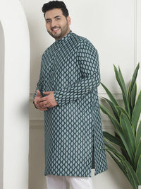 SOJANYA PLUS Ethnic Motifs Printed Band Collar Straight Kurta