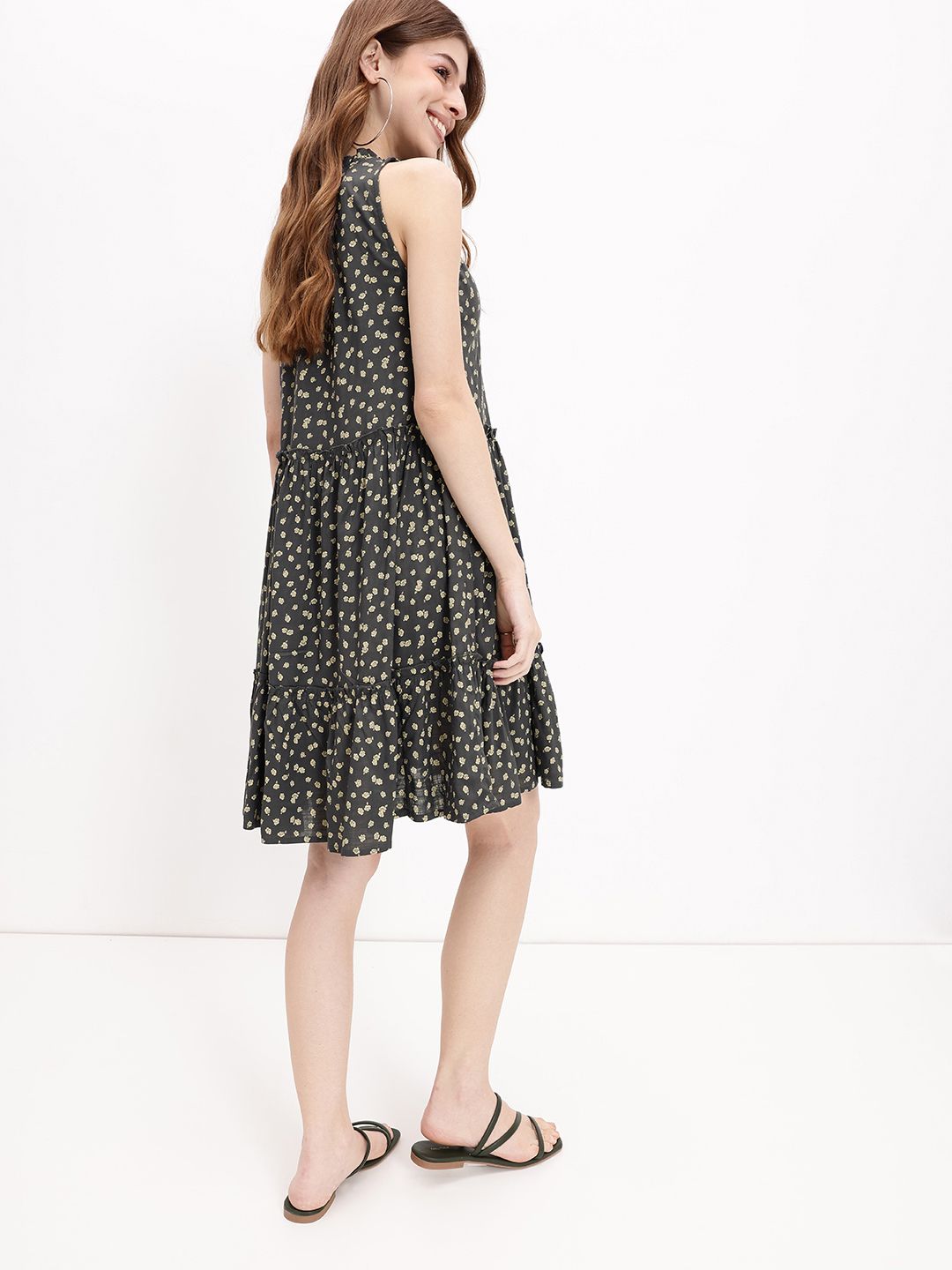 DressBerry Elevated Ruffled Bliss Carefree A-Line Dress