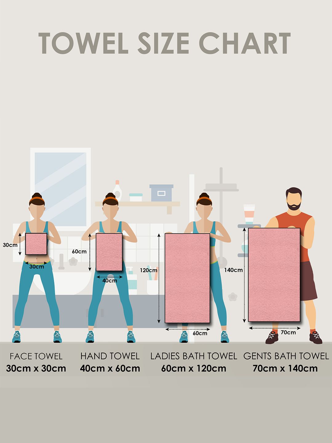 Story@home Set Of 6 Blue & White Solid Pure Cotton 450 GSM Towel Set