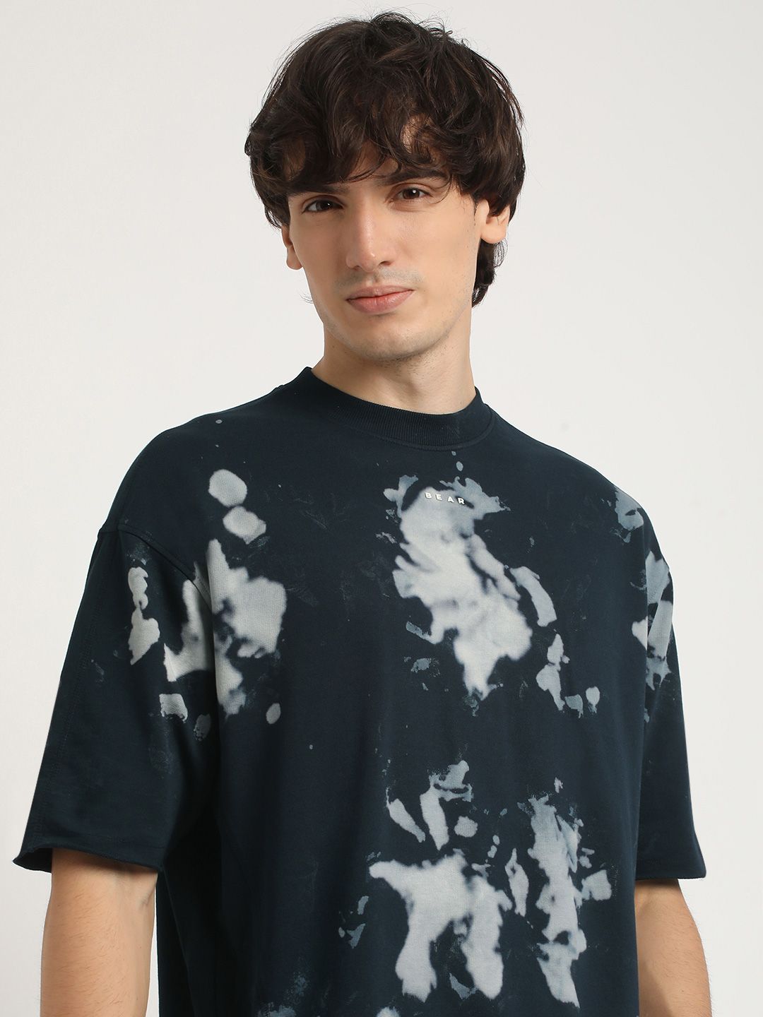THE BEAR HOUSE Men's Abstract Tie-Dye Crew Neck T-shirt