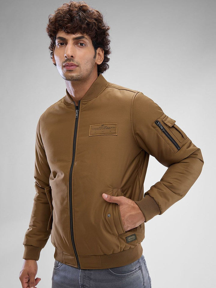SPYKAR Men Full Sleeve Regular Fit Bomber Jacket