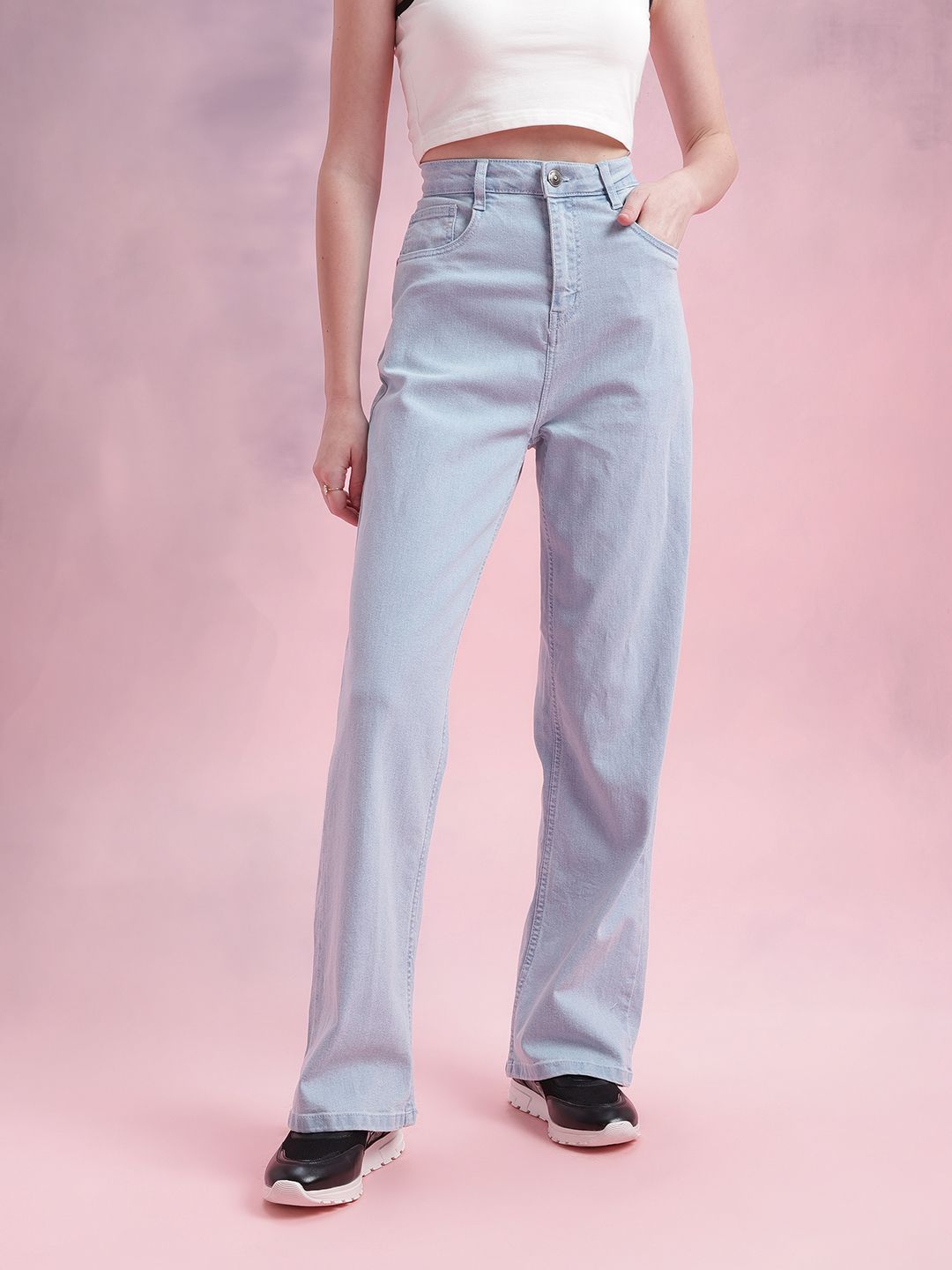 DressBerry Women High-Rise Straight Fit Stretchable Jeans