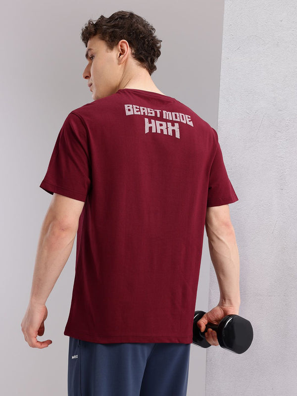HRX oleh Hrithik Roshan Men Typography Latihan T-Shirt