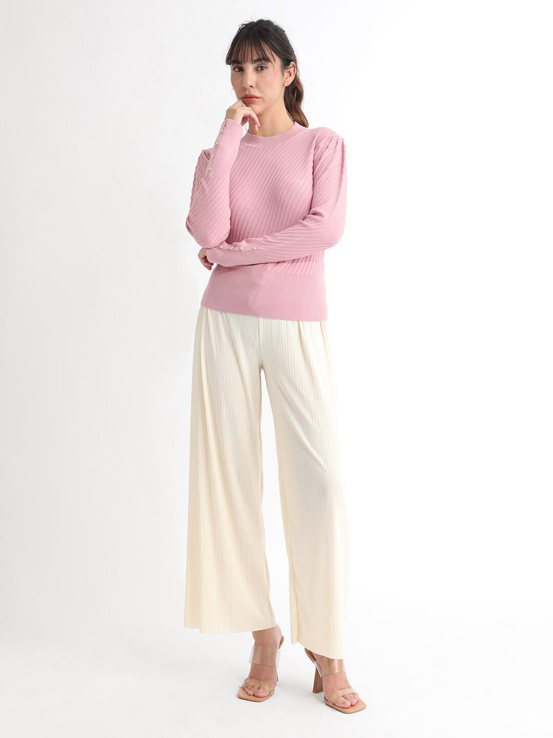 RAREISM Basic Sweater With Cuff Detail