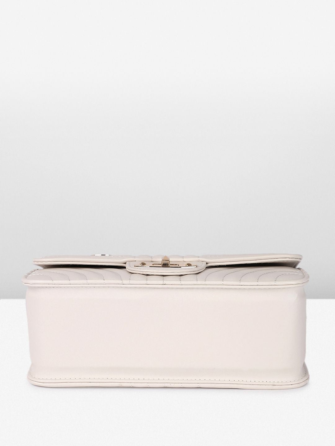 DressBerry Textured Structured Shoulder Bag with Quilted