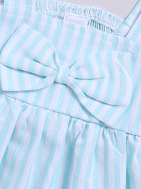 Moms Love Infant Girls Cotton Striped Fit & Flare Dress