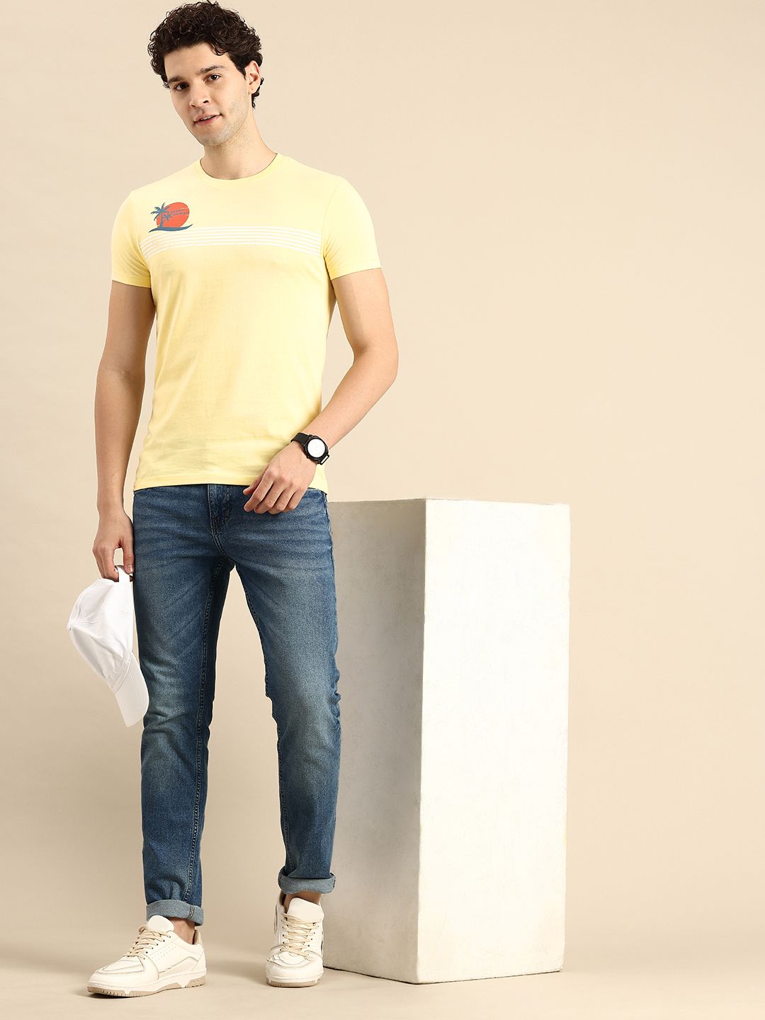 Being Human Striped Pure Cotton T-shirt