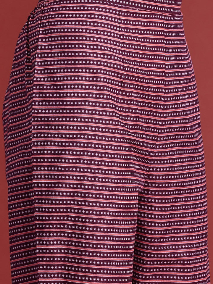 Indo Era Floral Printed Pure Cotton Kurta With Trousers & Dupatta