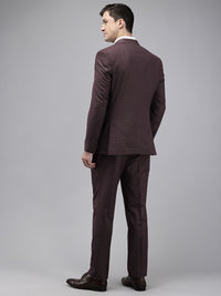 Park Avenue Super Slim Fit Checked 3 Piece Formal Suit
