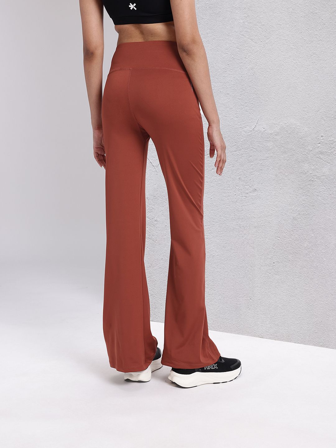 HRX by Hrithik Roshan Women High-Rise Cut-Out Detail Rapid-Dry Flared Training Tights