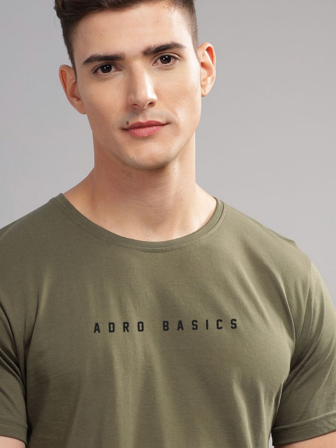 ADRO Men Typography Raw Edge T-shirt