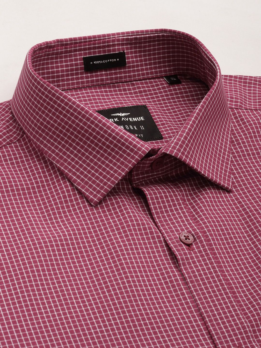Park Avenue Pure Cotton Slim Fit Micro Checked Formal Shirt