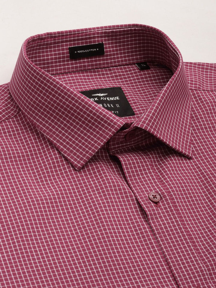 Park Avenue Pure Cotton Slim Fit Micro Checked Formal Shirt