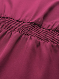 all about you Keyhole Neck Puff Sleeves Smocked Detail Fit & Flare Dress