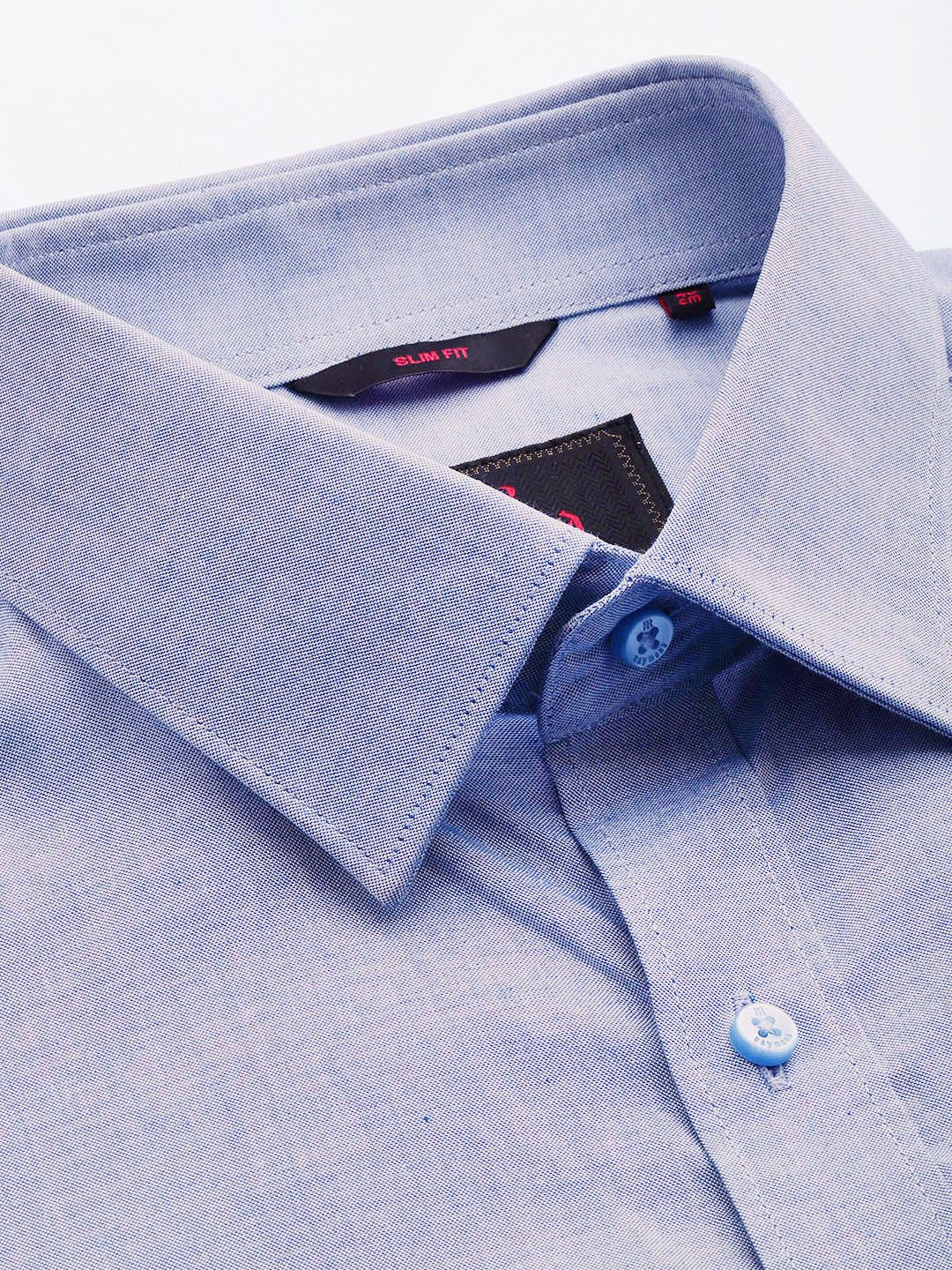 Raymond Self Design Slim Fit Pure Cotton Formal Shirt