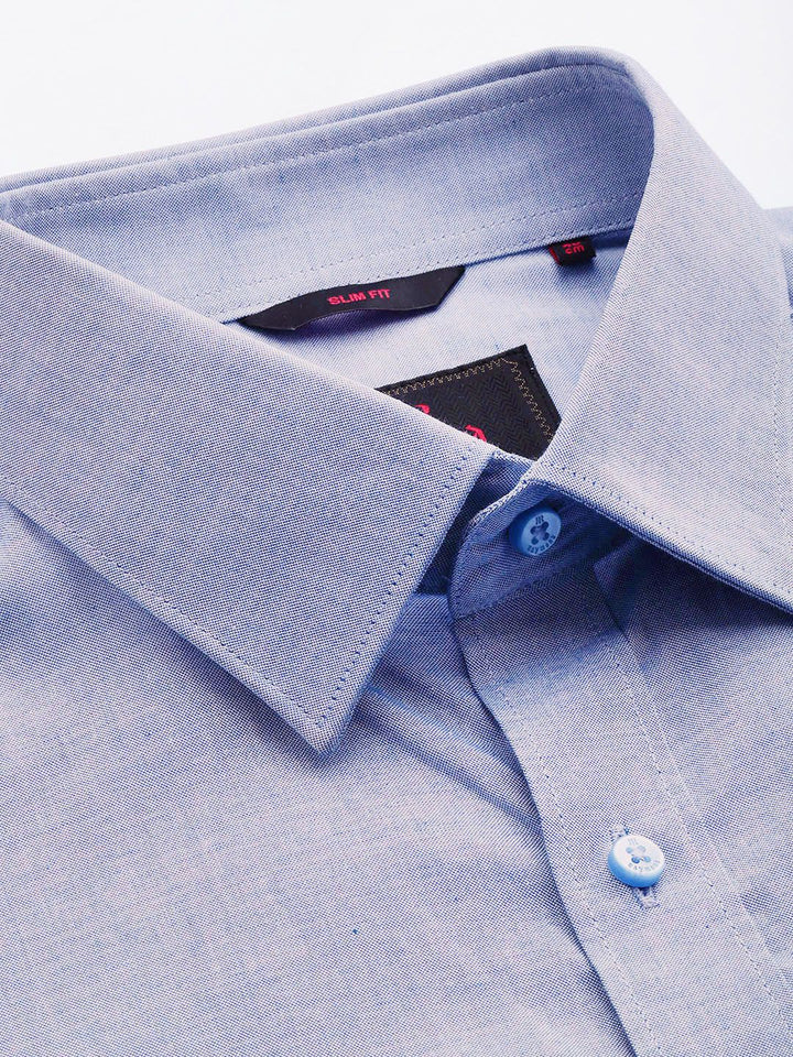 Raymond Self Design Slim Fit Pure Cotton Formal Shirt
