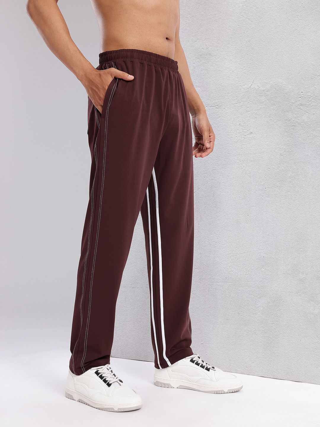 HRX by Hrithik Roshan Men Striped Detail Training Track Pants