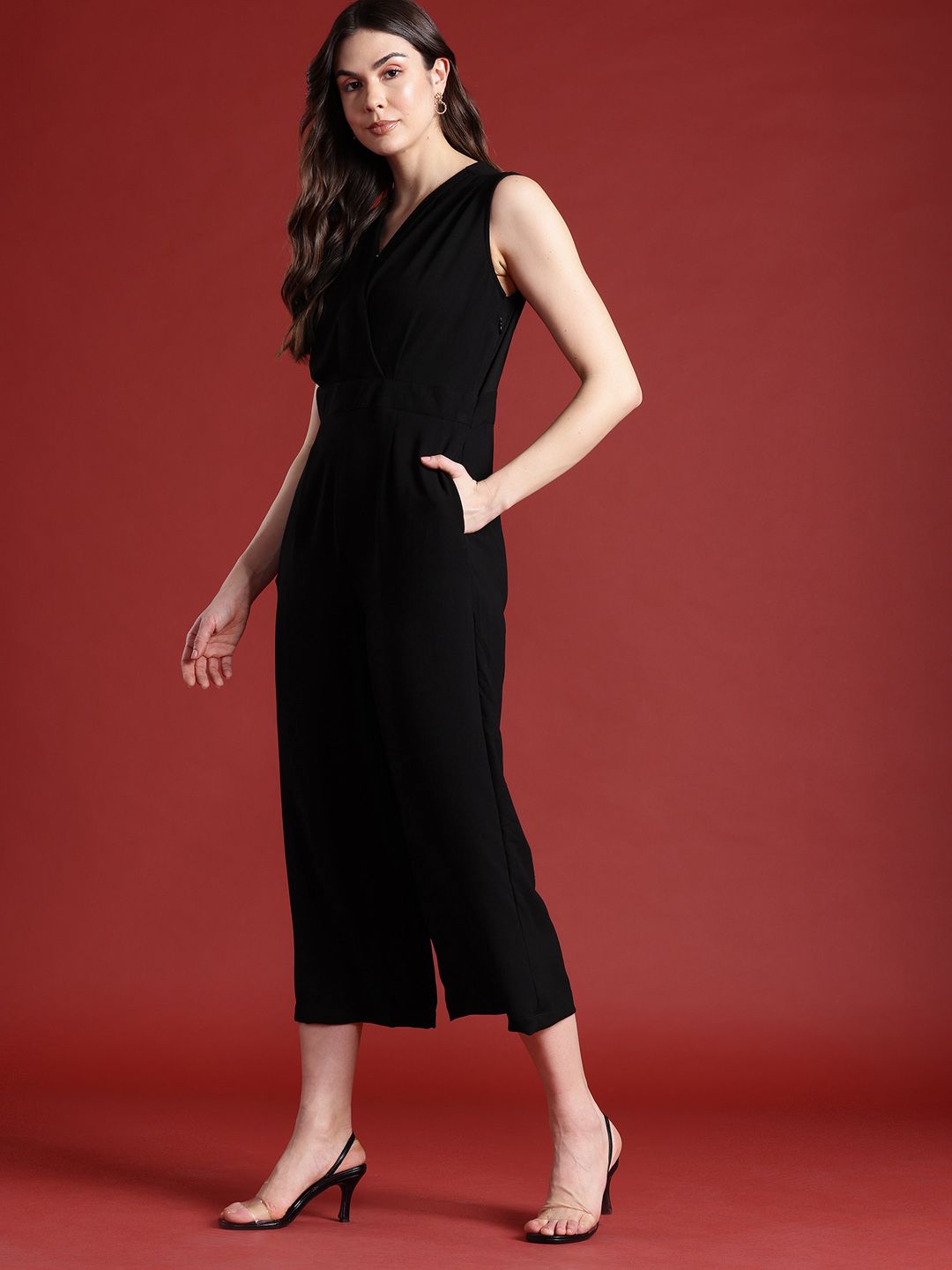 all about you Wrap Culotte Jumpsuit