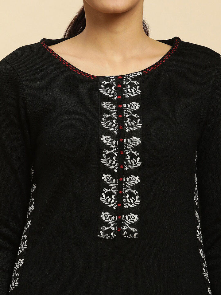 W Embroidered Regular Acrylic Kurta with Trousers