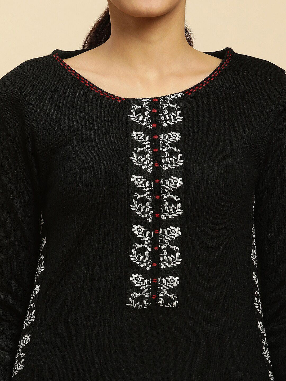 W Embroidered Regular Acrylic Kurta with Trousers