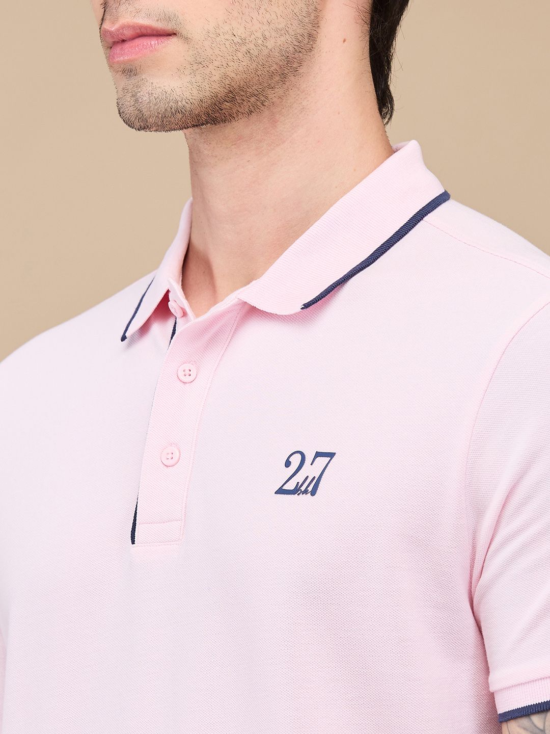 Being Human Polo Collar Pure Cotton T-shirt