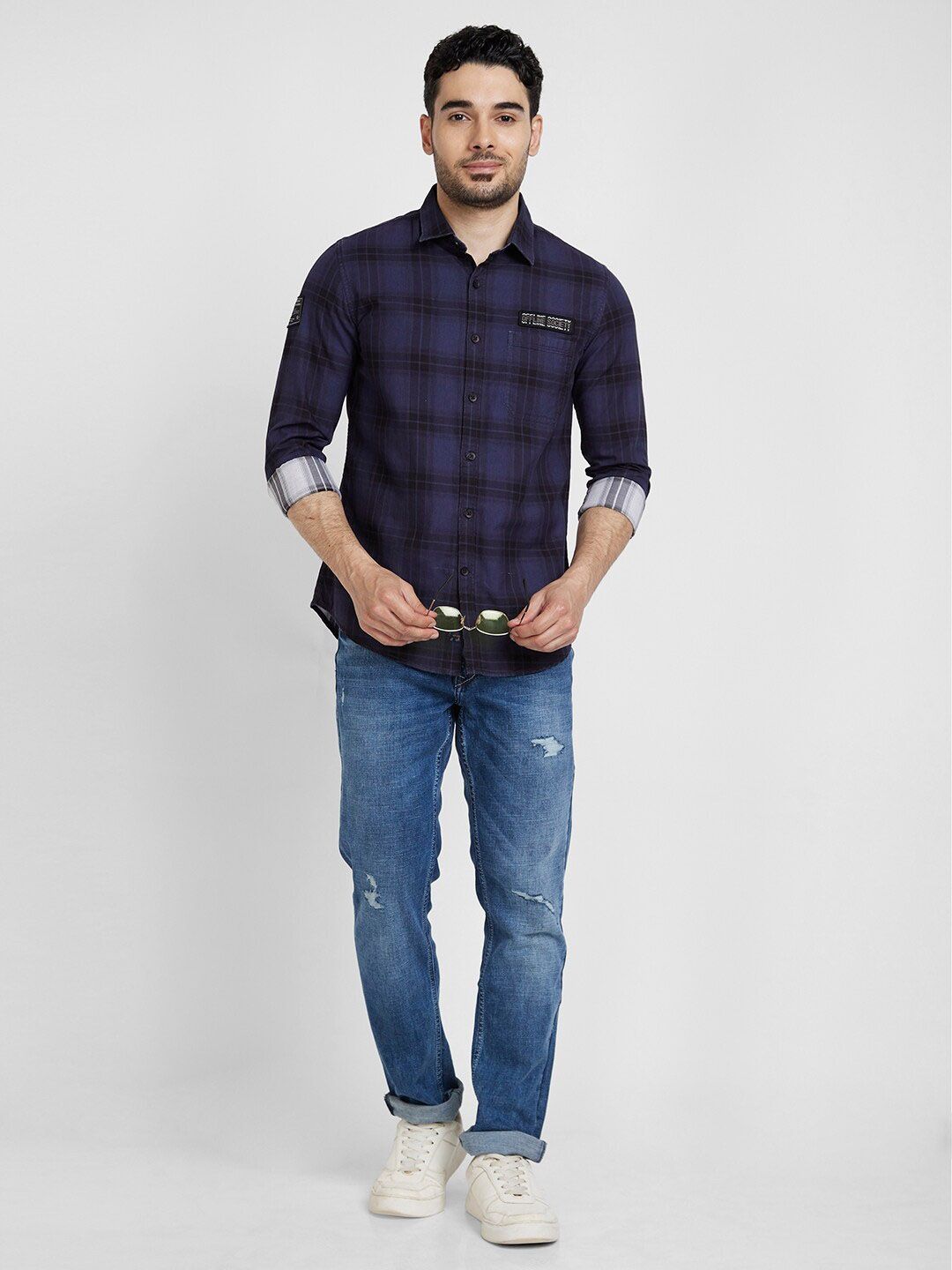 SPYKAR Classic Tartan Checked Casual Cotton Shirt