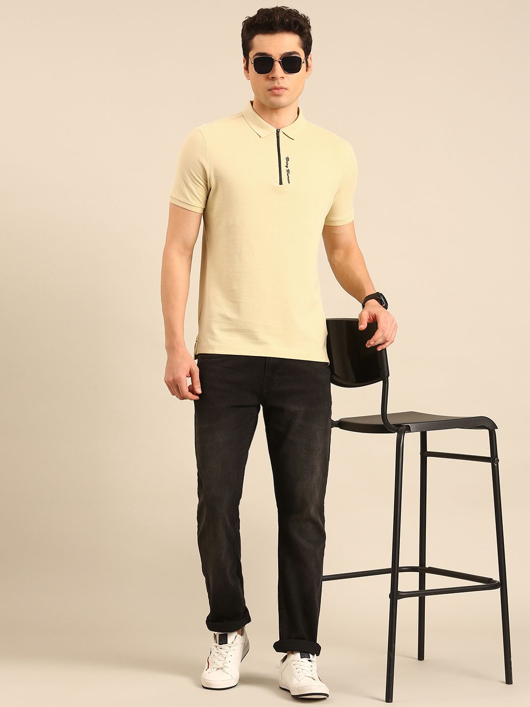 Being Human Polo Collar Pure Cotton T-shirt
