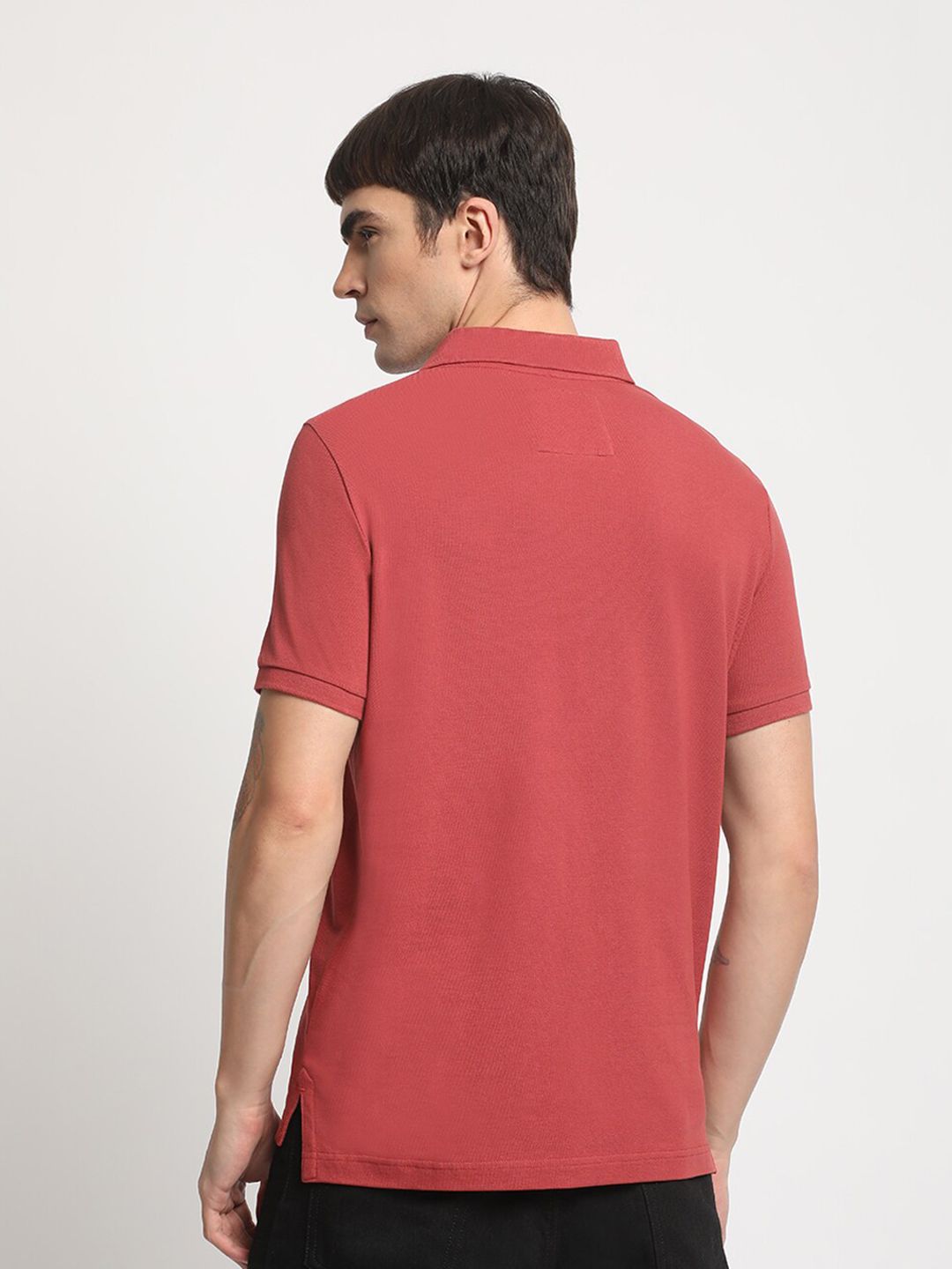 THE BEAR HOUSE Polo Collar Slim Fit Cotton T-shirt