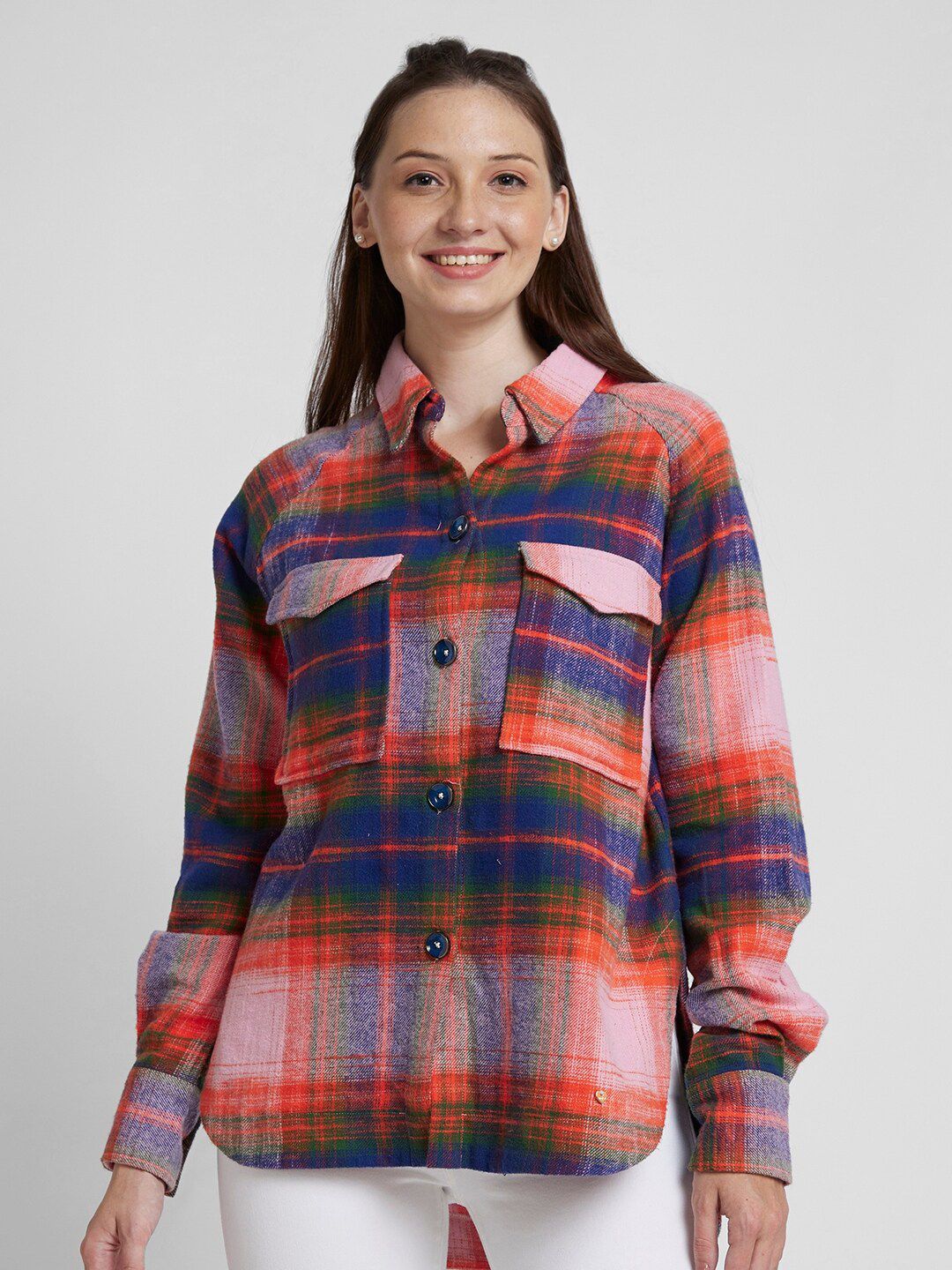 SPYKAR Classic Checked Opaque Regular Fit Cotton Casual Shirt