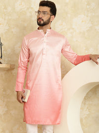 SOJANYA Motif Etnik Rekaan Tenunan Kurta Lurus Jacquard