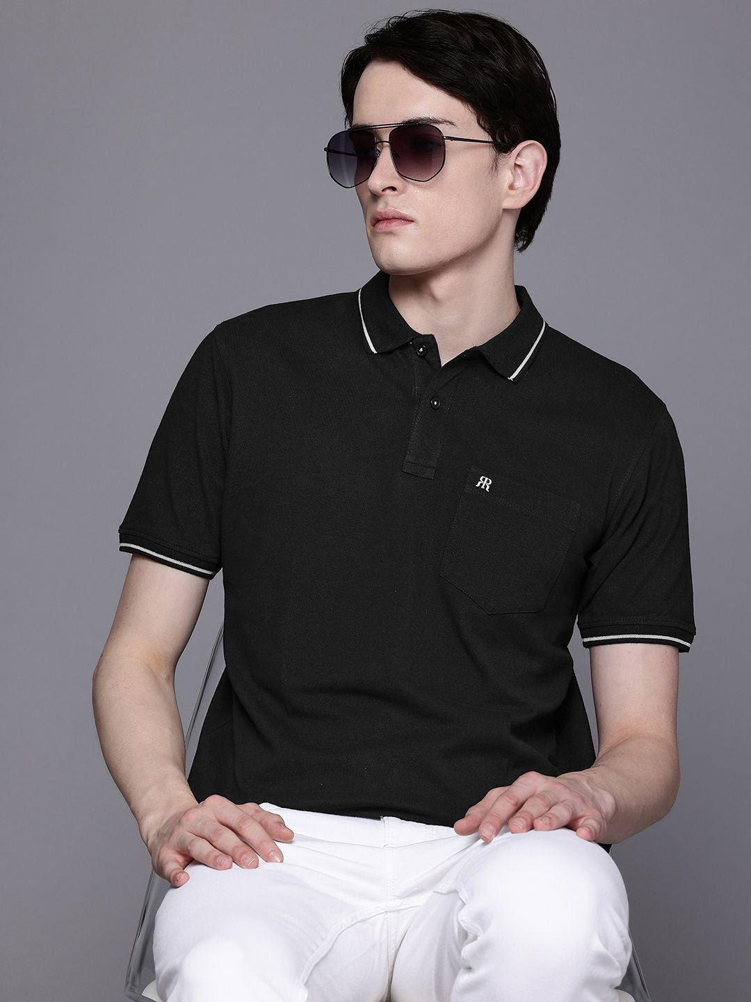 Raymond Pure Cotton Modern Fit Polo Collar T-shirt