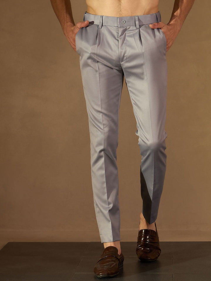 DENNISON Men Autofit Flexi Waist Tapered Fit Casual Trouser